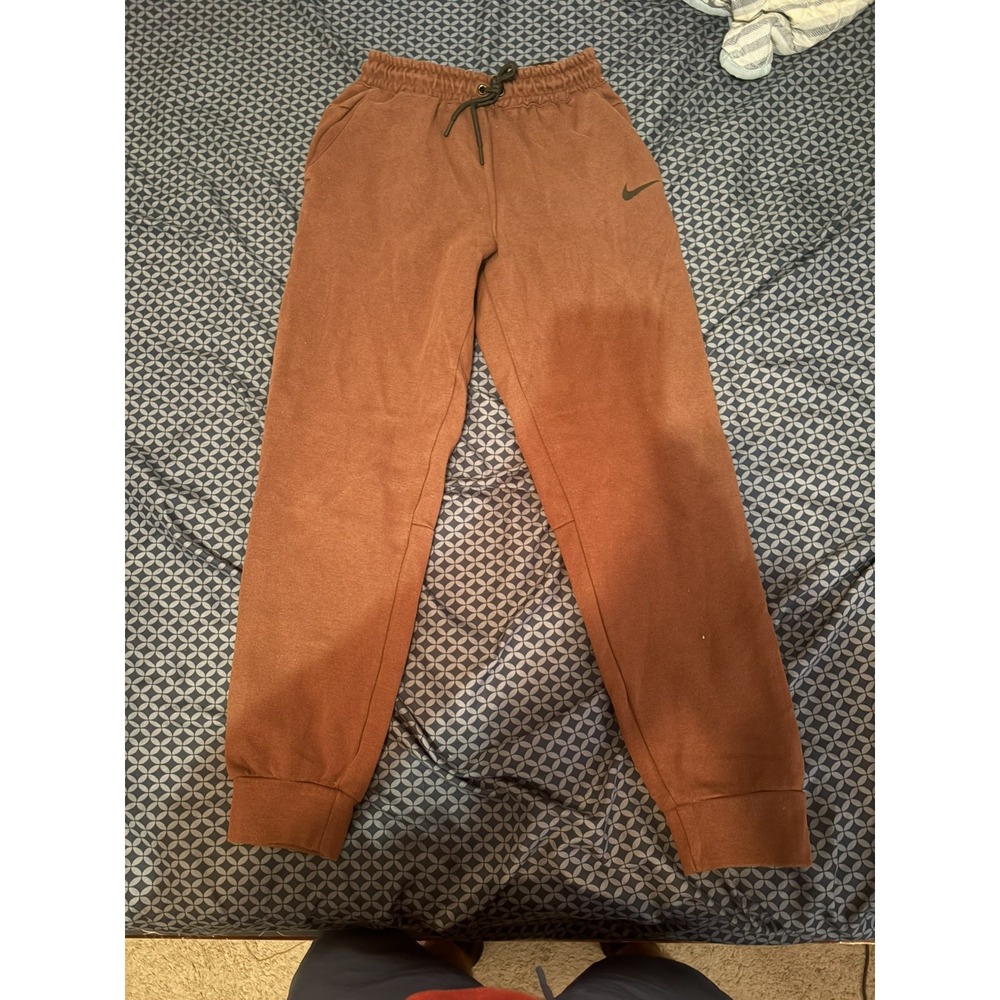 Nike Sportswear Tech Fleece Slim Fit Tapered Leg Joggers Pants S Brown